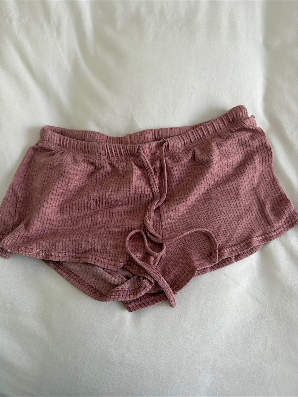 Danskin Ribbed Lounge Shorts in Dusty Rose